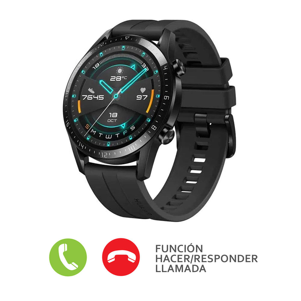 Imagen 2 del producto Smartwatch Huawei GT2 Latona gps, resistente al agua, máx. 14 días, 15 modos deportivos, 1.39"", negro