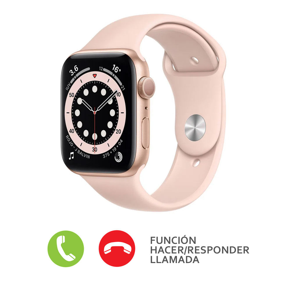 Imagen 2 del producto Smartwatch Apple Watch Series 6 gps, resistente al agua, modos deportivos, máx. 18 horas, 44mm, golden rose