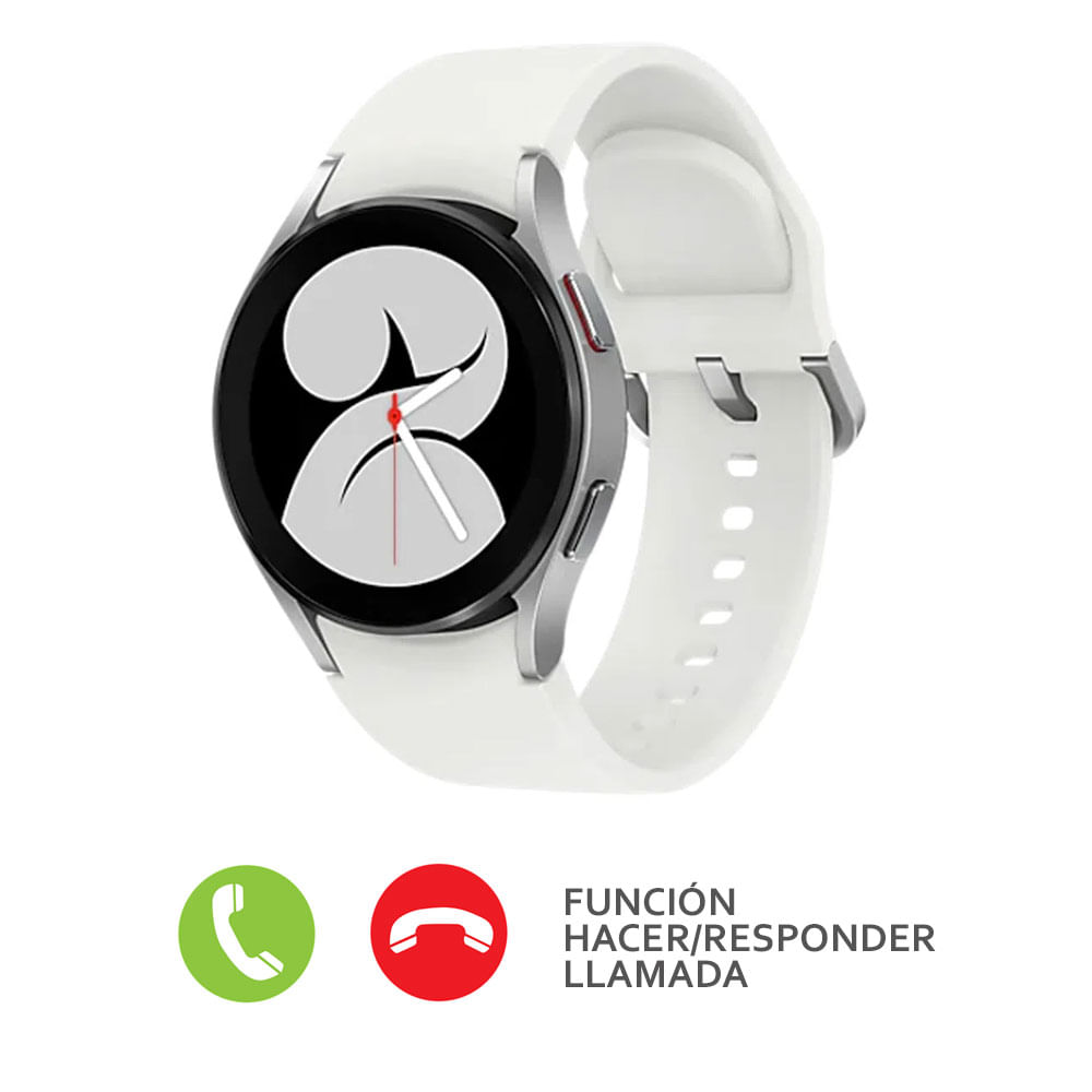 Imagen 2 del producto Smartwatch Samsung Galaxy Watch 4 bluetooth, resistente al agua, máx 40 horas, modos deportivos, 40mm, silver blanco