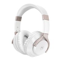 Audífonos on ear con micrófono Motorola XT200 almohadillas acolchadas, conector 3.5 mm, control de llamadas, comandos de voz, blanco