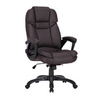 Silla de oficina presidencial ProShopper Granolls tapiz eco cuero, máx. 140 kg, marrón