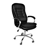Silla de oficina presidencial ProShopper Parma tapiz eco cuero, máx. 140 kg, negro