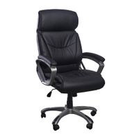 Silla de oficina presidencial ProShopper Terrassa tapiz eco cuero, máx. 140 kg, negro