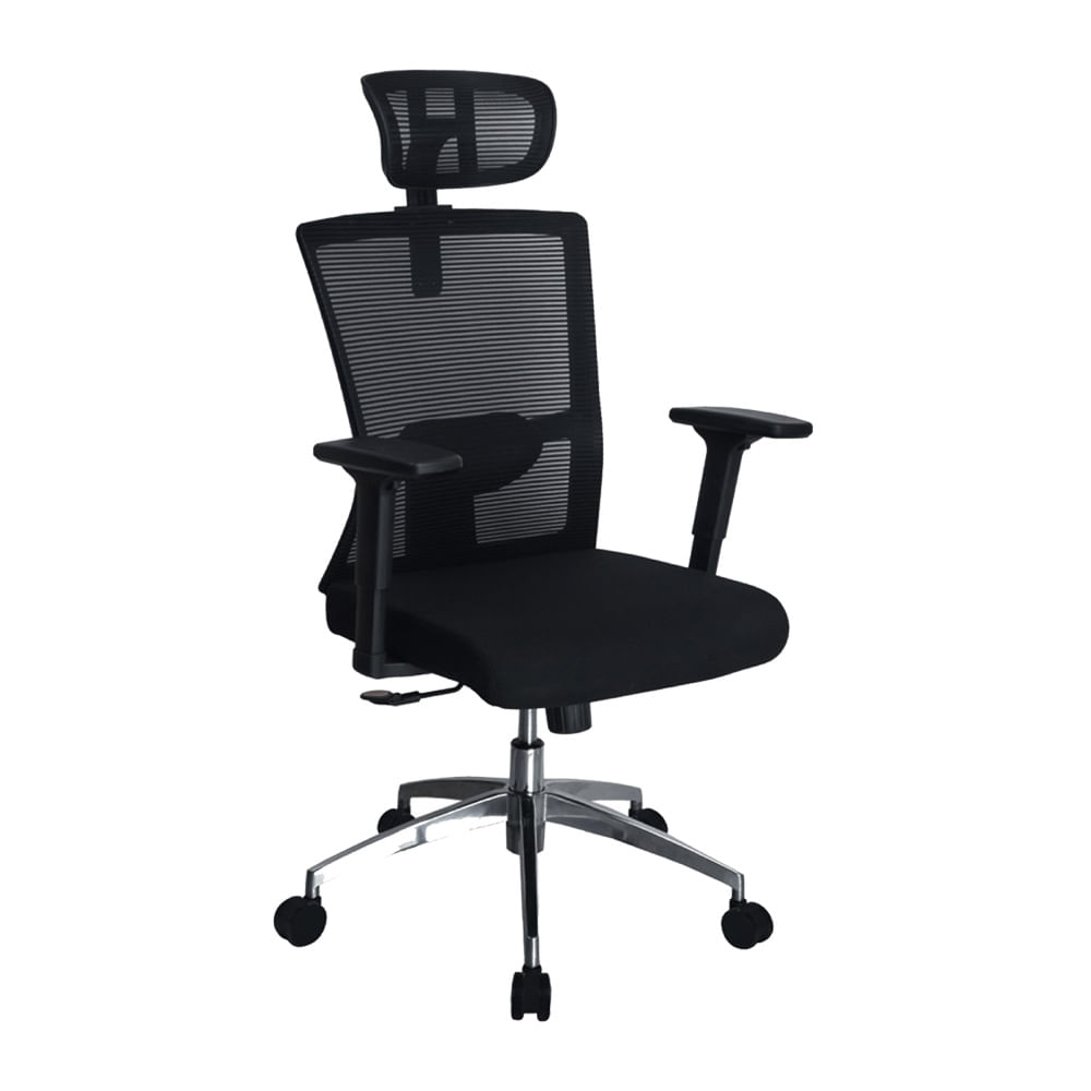 Silla de oficina presidencial ProShopper Benevento tapiz en malla, negro