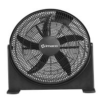 Ventilador Imaco box recirculante 20"", 125w, 3 velocidades, inclinación 90°, negro