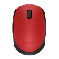 Mouse inalámbrico Logitech M170 receptor usb, 1000 dpi, 3 botones, usa pila, rojo
