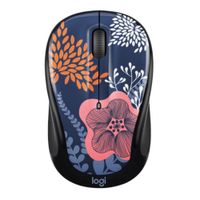 Mouse inalámbrico Logitech M317C FOREST FLORAL, receptor usb, 1000 dpi, 3 botones, usa pila