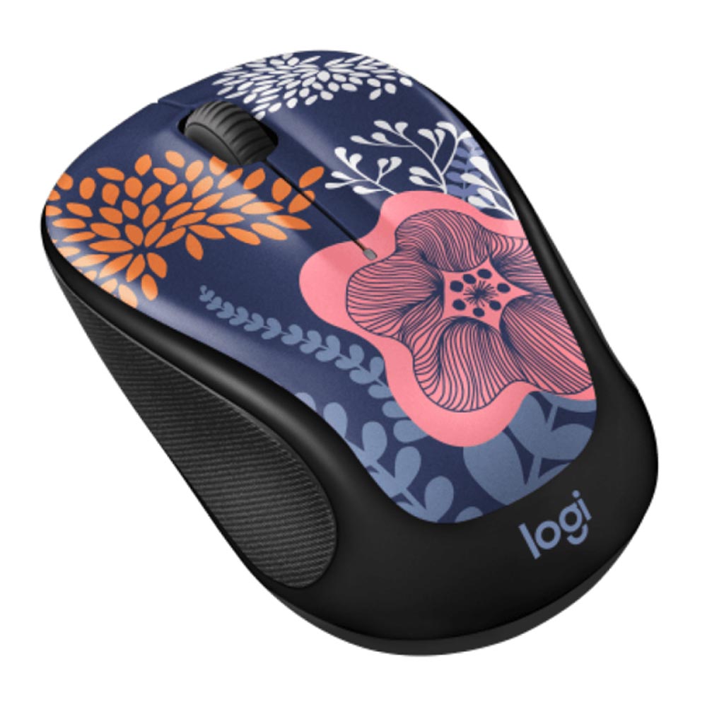 Imagen 2 del producto Mouse inalámbrico Logitech M317C FOREST FLORAL, receptor usb, 1000 dpi, 3 botones, usa pila