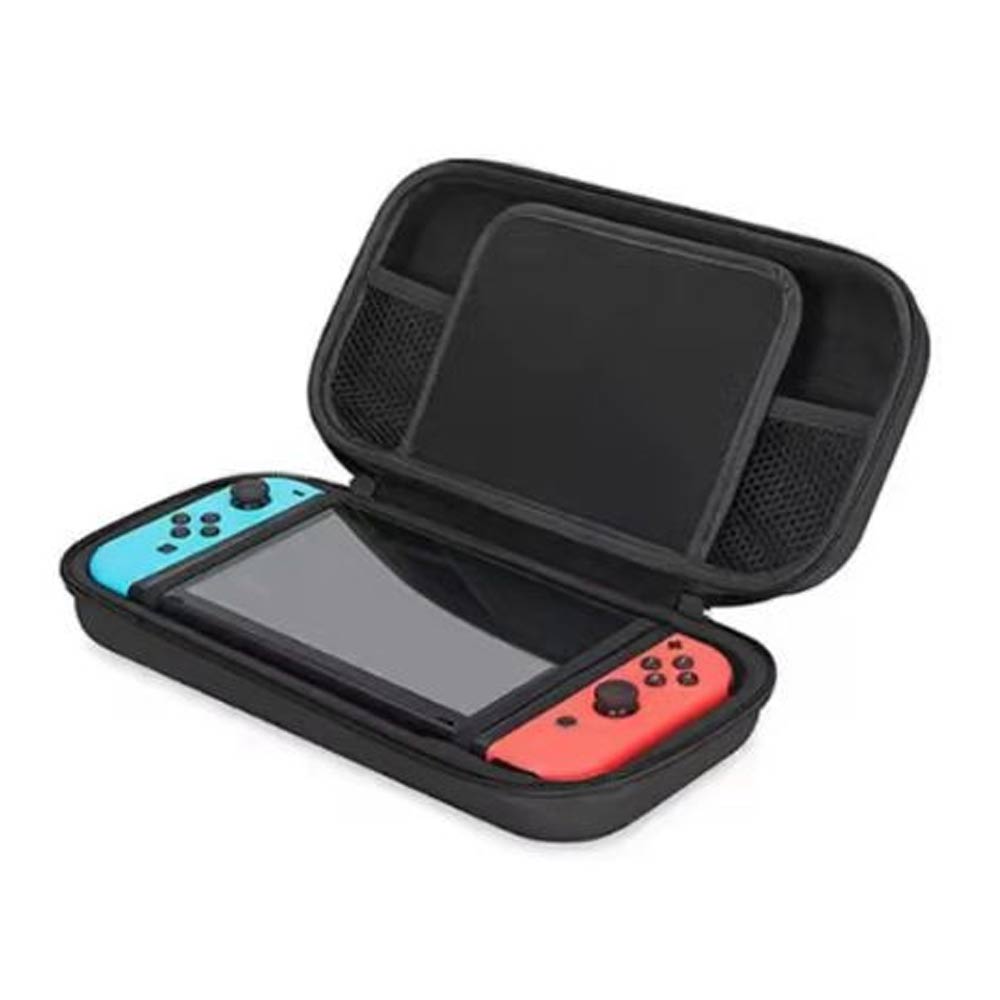 Estuche de transporte Jetion para Nintendo Switch y Switch OLED con 10 ranuras para juegos, bolsillo interior y protección rígida, negro