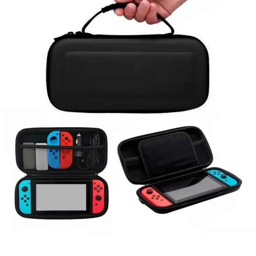 Imagen 2 del producto Estuche de transporte Jetion para Nintendo Switch y Switch OLED con 10 ranuras para juegos, bolsillo interior y protección rígida, negro