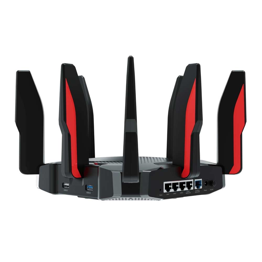 Imagen 2 del producto Router Gamer Wifi 6 TP-Link Archer GX90, Tri Banda, 574Mbps en 2.4GHz y 4804Mbps/1201Mbps en 5GHz, 8 antenas, 5 puertos Ethernet y 2 puertos USB