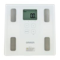 Balanza de control corporal Omron HBF-214 tecnología de bioimpedancia, 7 parámetros corporales, 4 perfiles