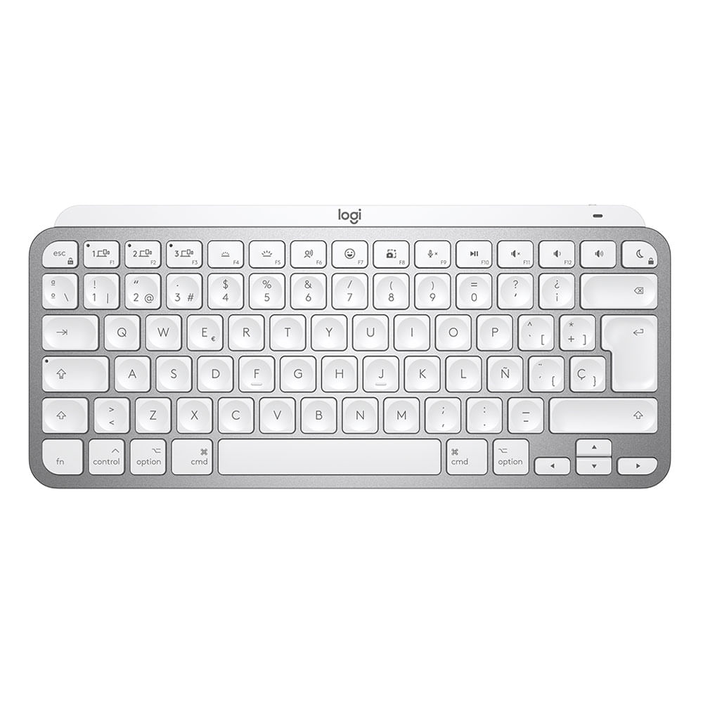 Teclado inalámbrico Logitech MX KEYS mini, bluetooth, minimalista, iluminado, gris