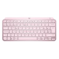 Teclado inalámbrico Logitech MX KEYS mini, bluetooth, minimalista, iluminado, recargable, rosado