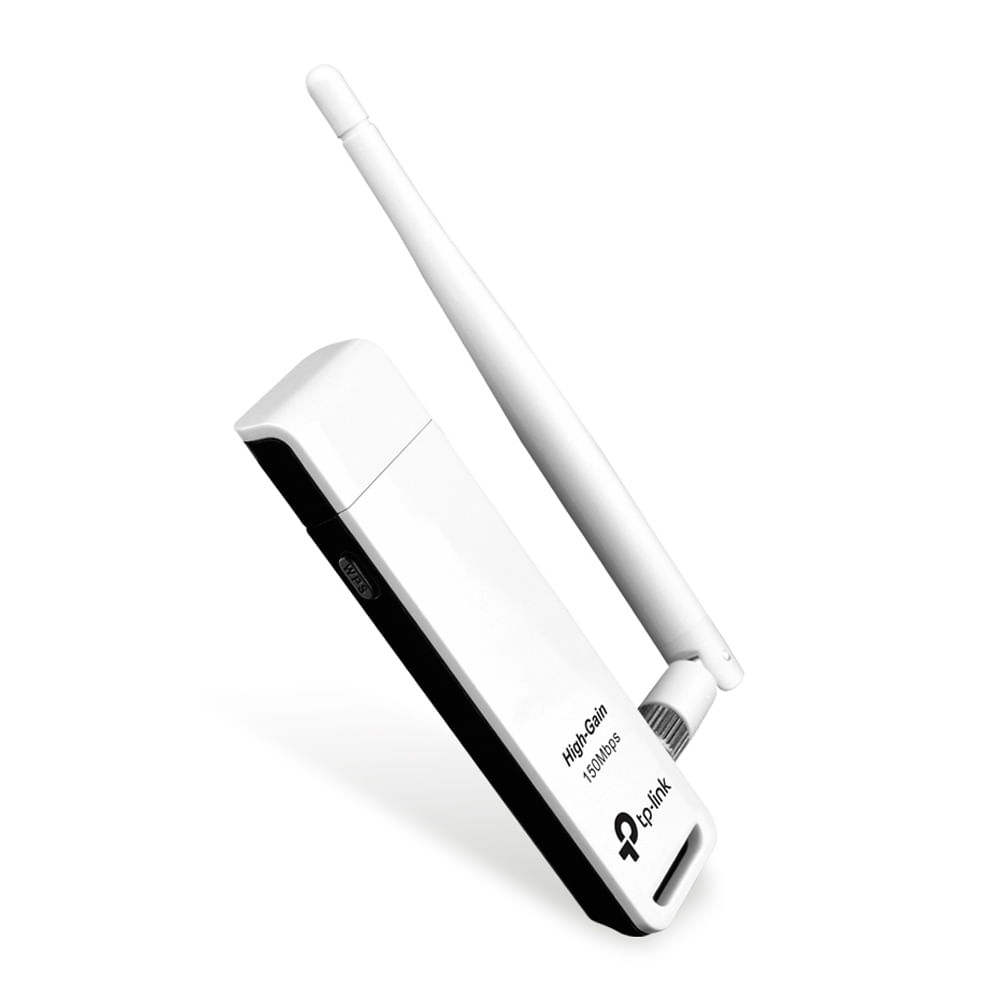 Adaptador de red TP-Link TL-WN722N inalámbrico, conexión usb, frecuencia 2.4 GHz, 150 mbps, 1 antena
