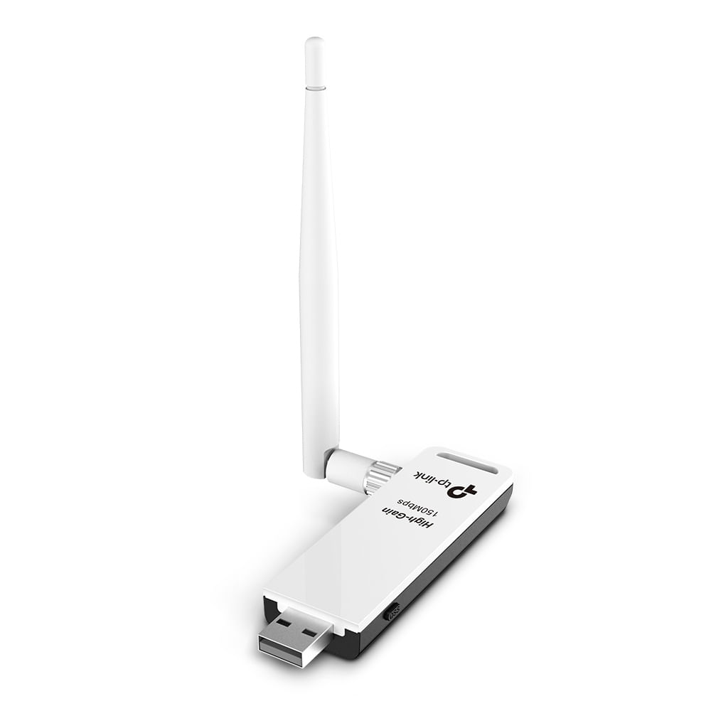 Imagen 2 del producto Adaptador de red TP-Link TL-WN722N inalámbrico, conexión usb, frecuencia 2.4 GHz, 150 mbps, 1 antena