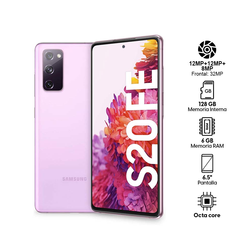 Imagen 2 del producto Celular Samsung Galaxy S20 FE, 128GB, 6GB RAM, cámara trasera 12MP y frontal 32MP, 6.5"", Octa Core, morado