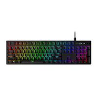 Teclado gamer Hyperx Alloy Origins, conexión USB Tipo-C extraíble, mecánico, RGB, lineal rojo