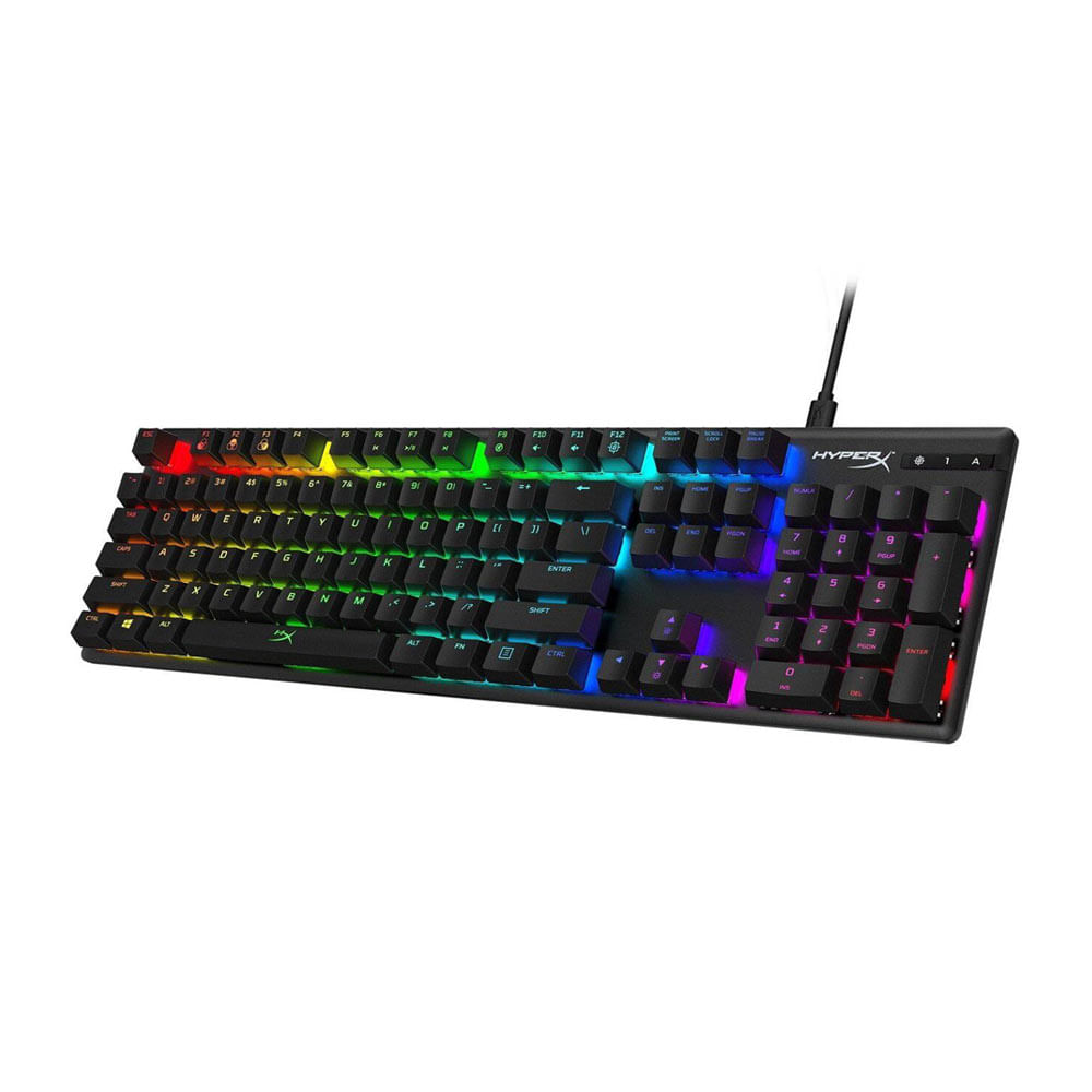 Imagen 2 del producto Teclado gamer Hyperx Alloy Origins, conexión USB Tipo-C extraíble, mecánico, RGB, lineal rojo