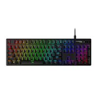 Teclado gamer Hyperx Alloy Origins, conexión USB Tipo-C extraíble, mecánico, RGB, clicky azul