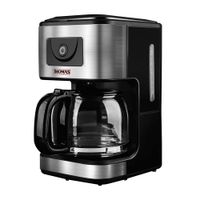 Cafetera Thomas TH-138I 900w, capacidad 12 tazas, jarra de vidrio, negro