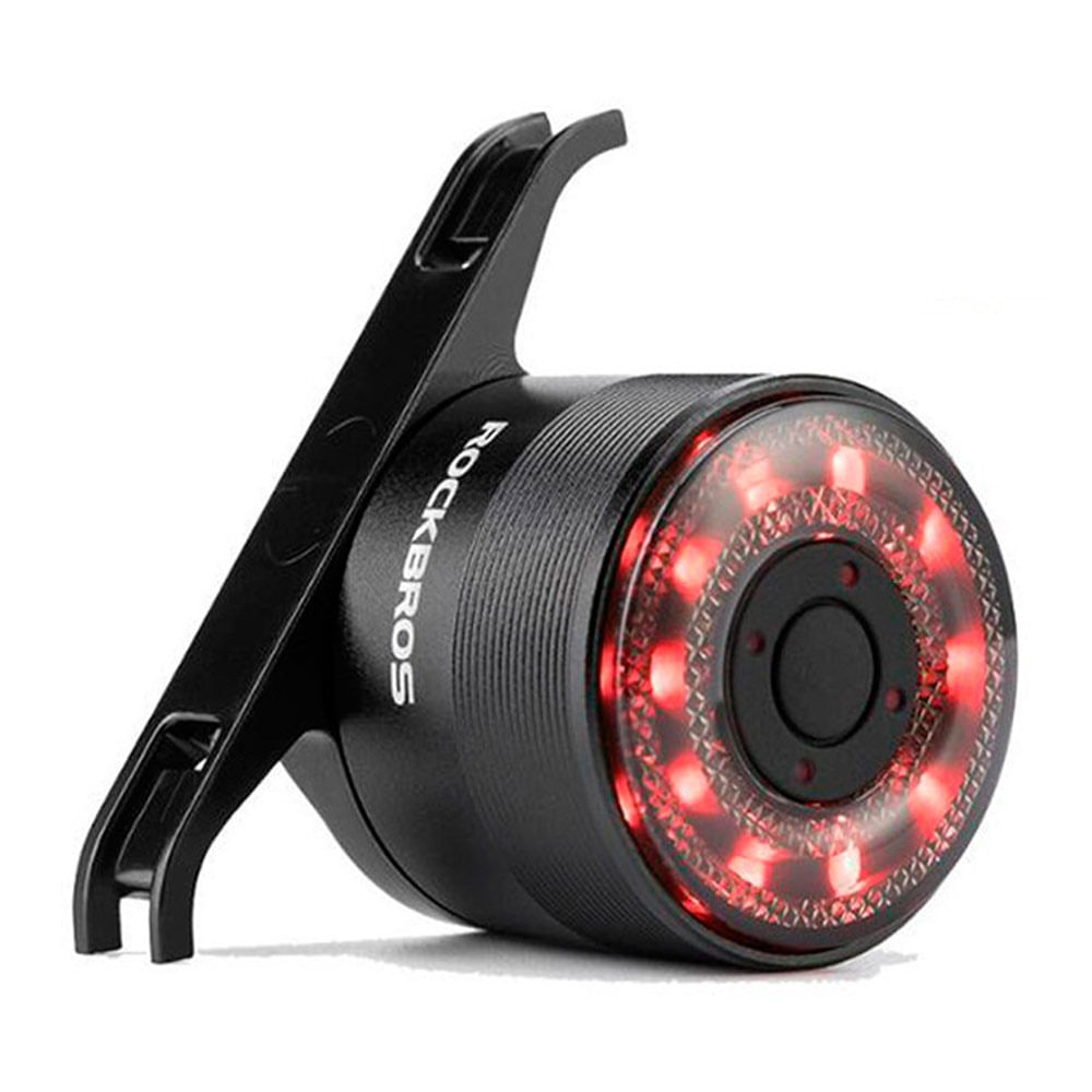Imagen 1 del producto Luz posterior Smart Rockbros Q3 Samurai con sensor de frenado, luz roja, recargable micro USB