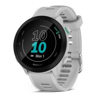 Smartwatch Garmin Forerunner 55, gps, 1.04"", resistente al agua 5 ATM, máx. 14 días, blanco
