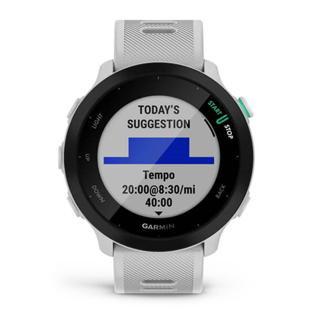 Imagen 2 del producto Smartwatch Garmin Forerunner 55, gps, 1.04"", resistente al agua 5 ATM, máx. 14 días, blanco