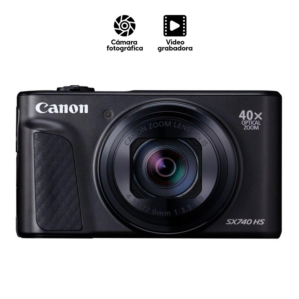 Imagen 2 del producto Cámara Canon PowerShot SX-740HS 4K, 20.3MP, wifi y bluetooth, negro