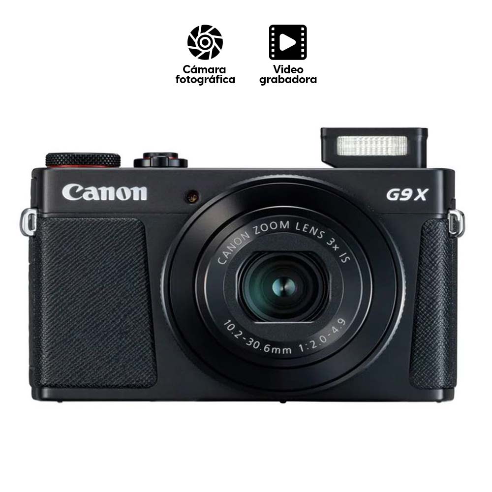 Imagen 2 del producto Cámara Canon PowerShot G9 X Mark II, 20.1 MP, Full HD, LCD 3”, ISO 12800, 8,2 fps, zoom óptico 3x, Wifi y bluetooth