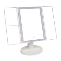 Espejo Sec con luz led, plegable, blanco