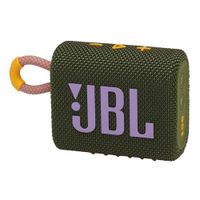 Parlante bluetooth JBL Go 3 potencia 4.2W, resistente al agua IP67, hasta 5 horas de reproducción, puerto de carga USB Tipo-C, verde