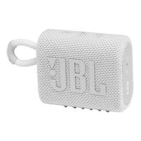 Parlante bluetooth JBL Go 3 potencia 4.2W, resistente al agua IP67, hasta 5 horas de reproducción, puerto de carga USB Tipo-C, blanco