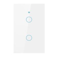 Interruptor inteligente iSmart SK3-02W iSwitch wi-fi, 2 toques, con neutro, blanco