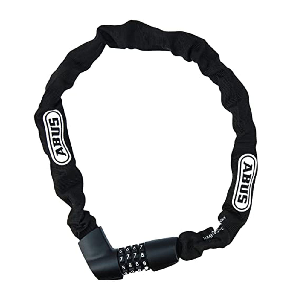 Cadena Abus Tresor 1385/75, 7 mm, de acero, bloqueo con combinación, negro
