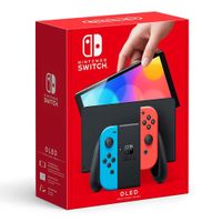 Consola Nintendo Switch Oled 64GB, rojo/azul neón