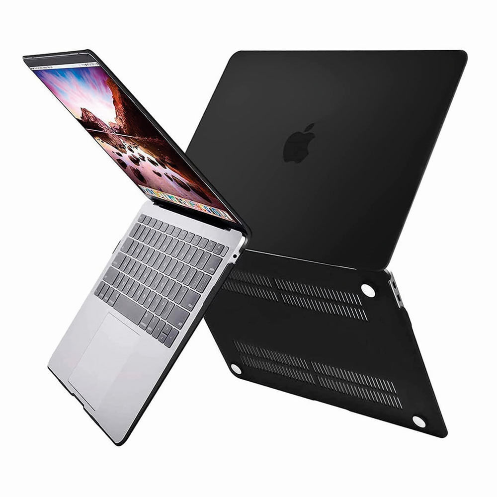 Imagen 1 del producto Funda rígida de plástico Kuzler para Macbook Air 13.3"", transparente, negro