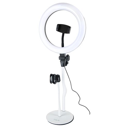 Aro de luz Havit St7023 10" (26 cm), soporte para mesa con rack para micrófono, 3 modos de iluminación