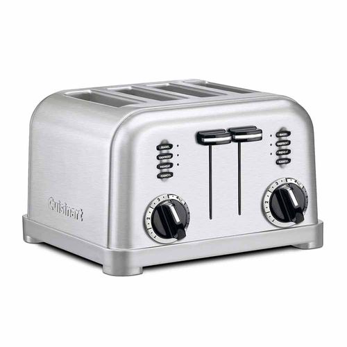 Tostadora Cuisinart CPT-180 1800w, 6 niveles de tostado, para 4 rebanadas, gris