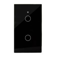 Interruptor inteligente iSmart SH-SSN-02B iSwitch wi-fi, 2 toques, sin neutro, negro