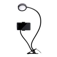 Aro de luz Jetion 2.5"" con soporte para mesa y clip, cable de 1.8 metros