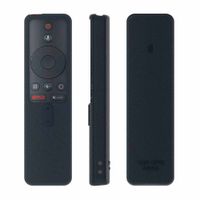 Funda de silicona Kuzler para control remoto Mi Box S y Mi Stick, ligera, a prueba de golpes, antideslizante, color negro