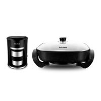 Combo Taurus: Cafetera Drip Take 420w, capacidad 300 ml + Sartén Odiseo 1500w, 2.5 litros, superficie antiadherente
