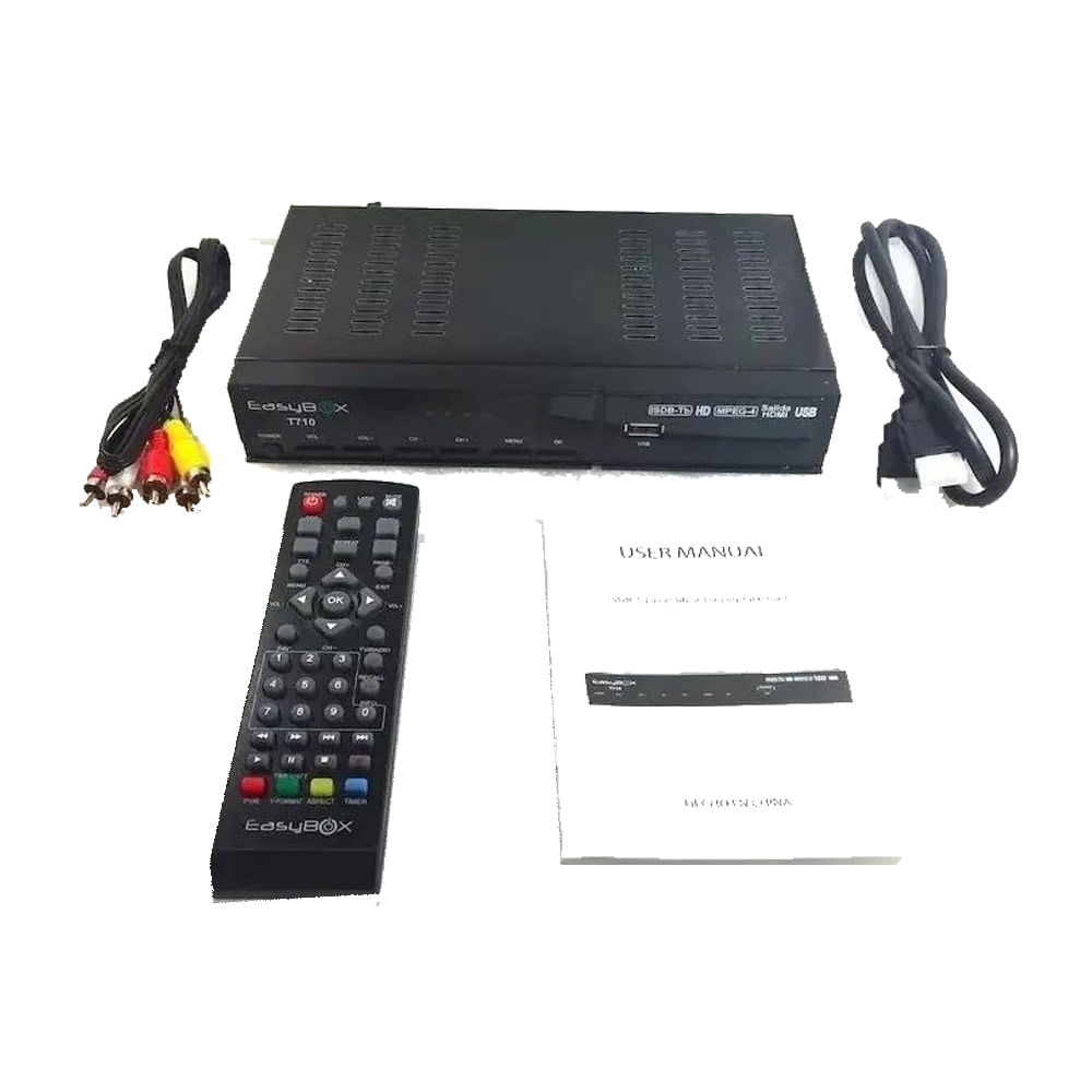 Imagen 2 del producto Sintonizador de TV digital terrestre Easybox T710, convertidor TDT, HDMI, USB, rabación, compatible ISDB-T, negro