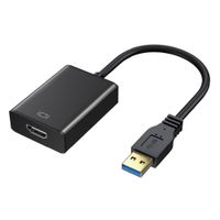 Adaptador Jetion HDMI a USB 3.0, hembra, flexible, negro