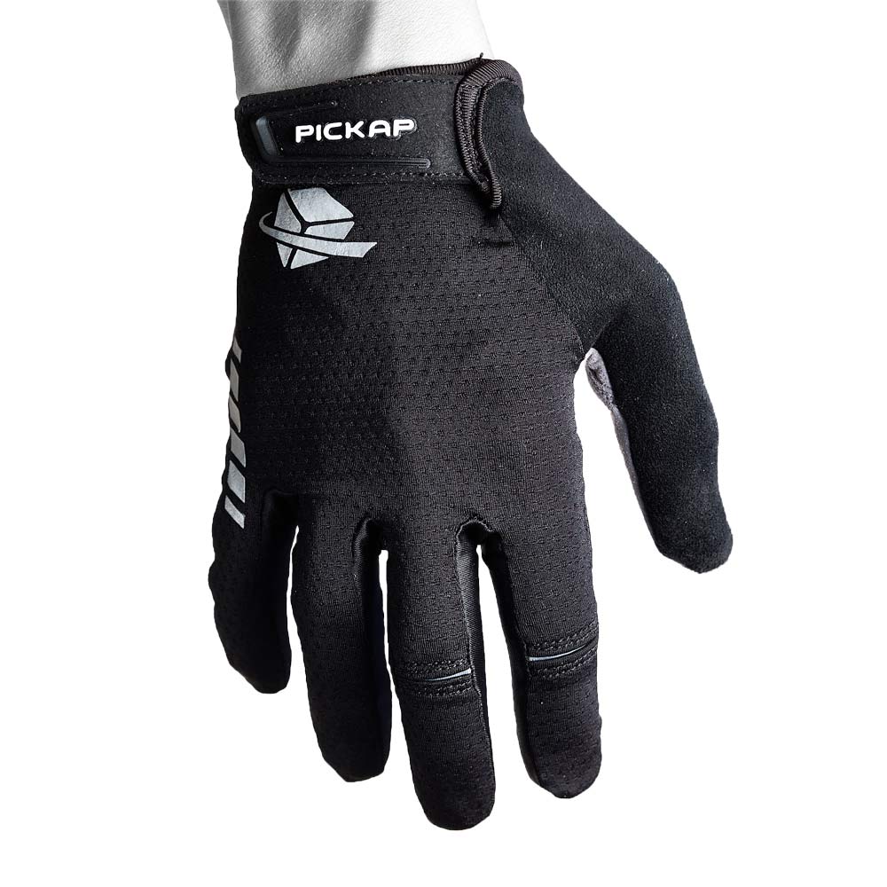Imagen 2 del producto Guante Pickap Expedition Full talla L, malla transpirable, relleno gel, cierre de velcro, negro