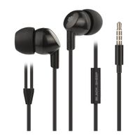 Audífonos in ear con micrófono Black Sheep Smoke Mic almohadillas de silicona, conector 3.5mm, control de música y llamadas, negro