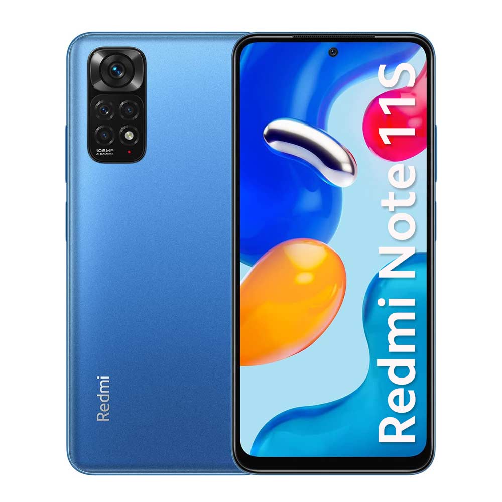 Imagen 2 del producto Celular Xiaomi Redmi Note 11S 128GB, 6GB RAM, cámara trasera 108MP y frontal 16MP, 6.43"", azul + Mi Band 6