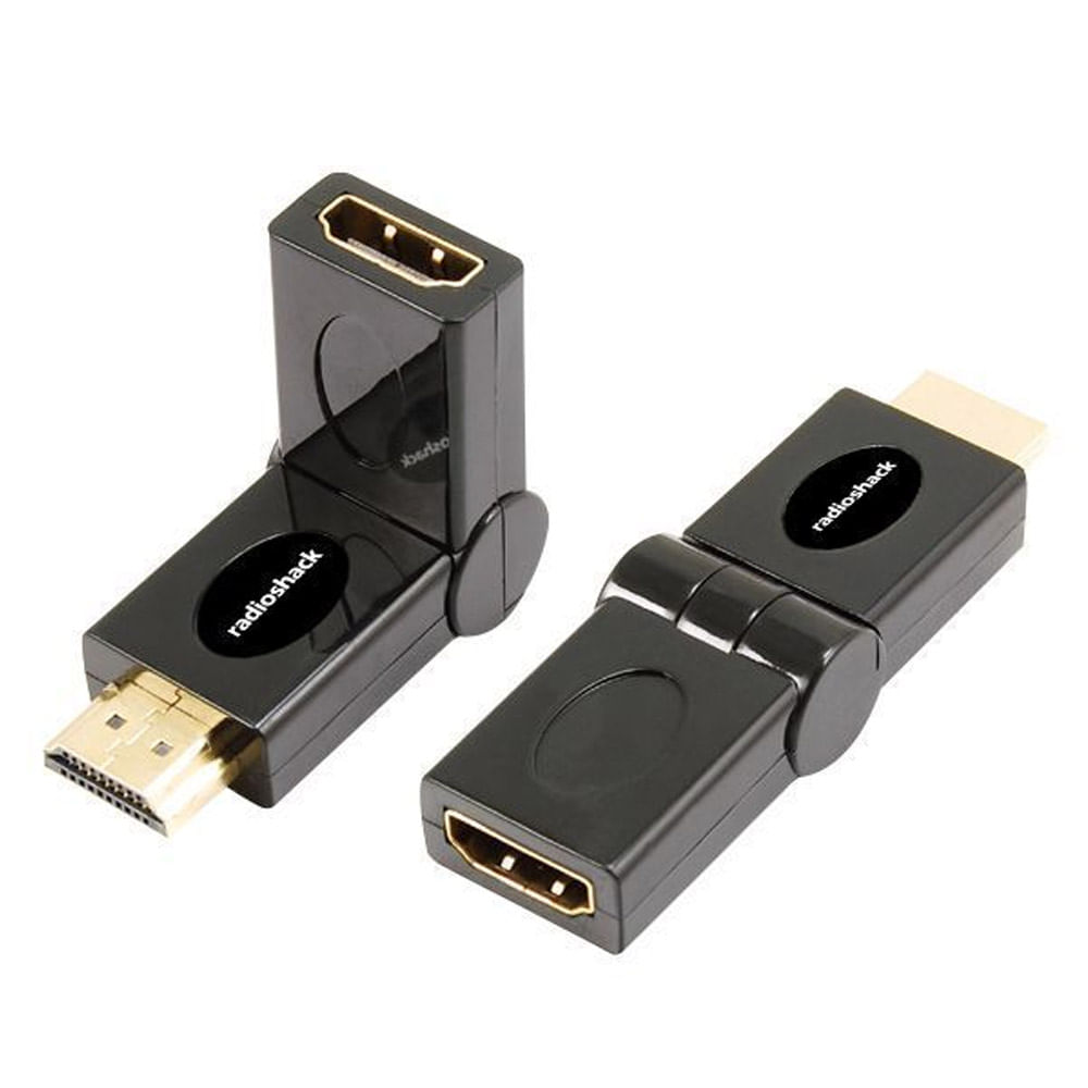 Adaptador Radioshack HDMI a HDMI, macho a hembra flexible, negro