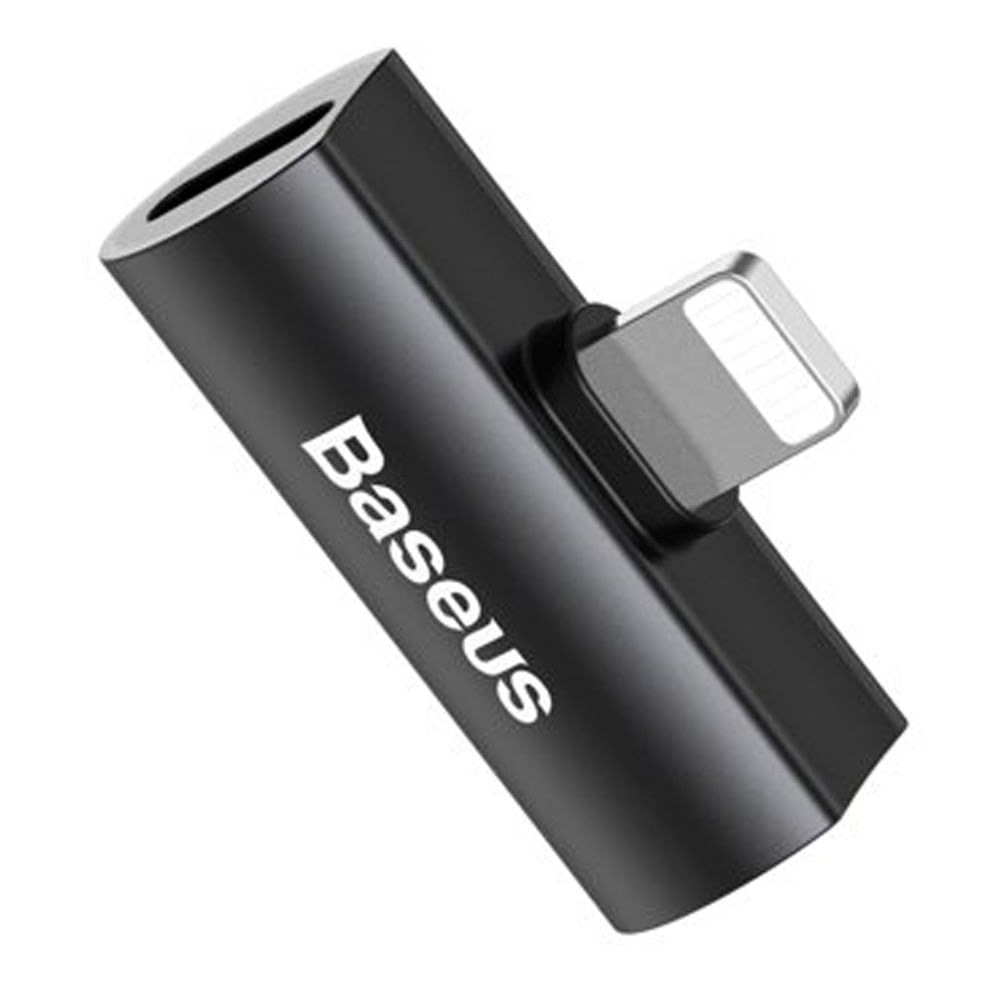 Imagen 2 del producto Adaptador de audio Baseus L47 lightning a 2 lightning hembra, negro